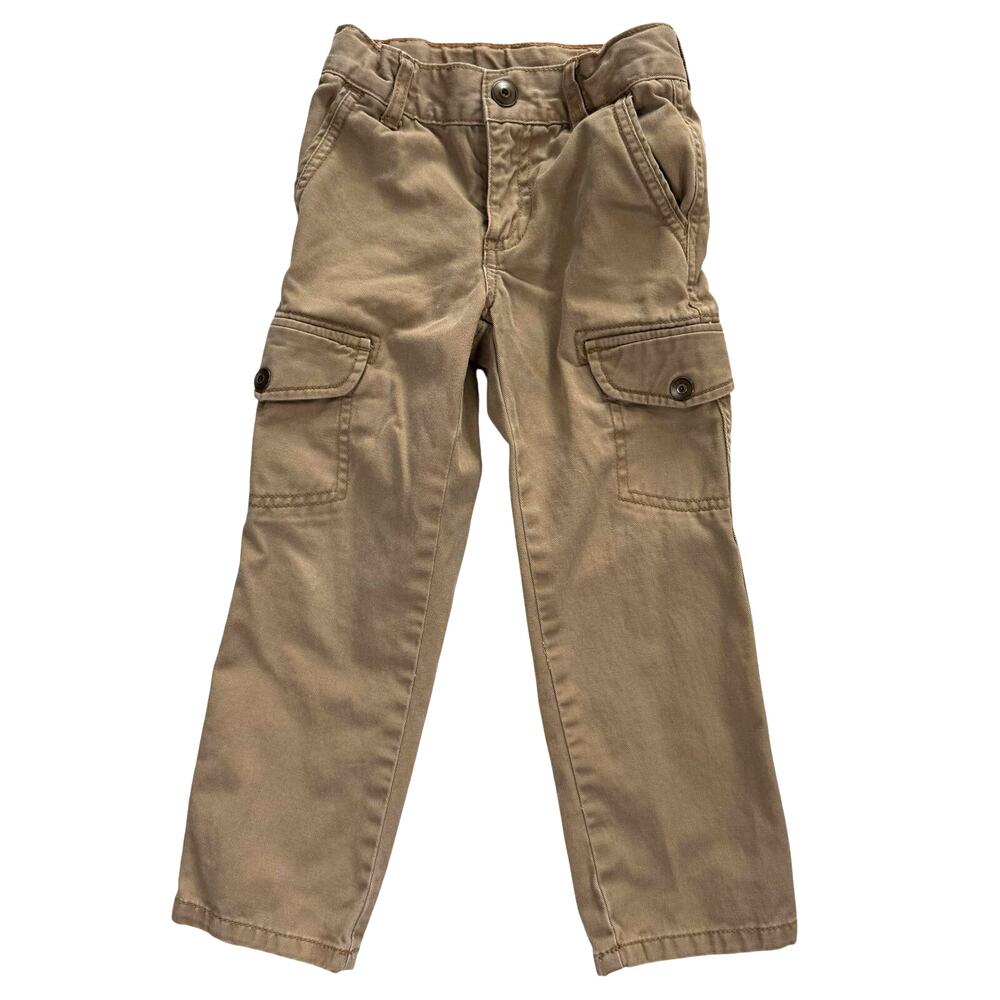 Gymboree Boys Size 4 Cargo Khaki Pants Straight Fit Cotton Casual